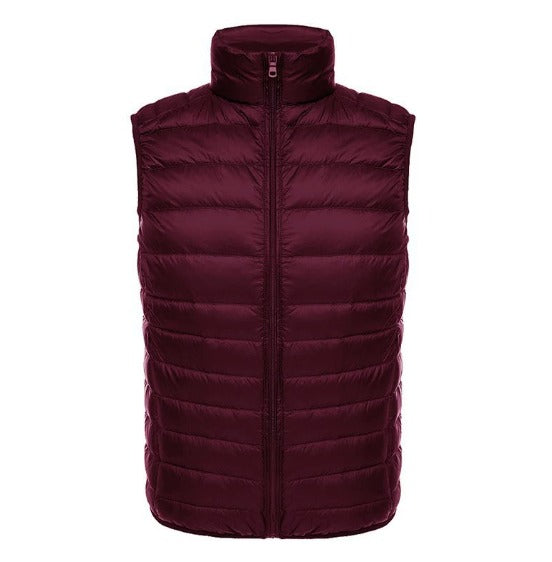 Ultra-light men's padded gilet, vest for outdoor activities & easy layering. Provides essential warmth.