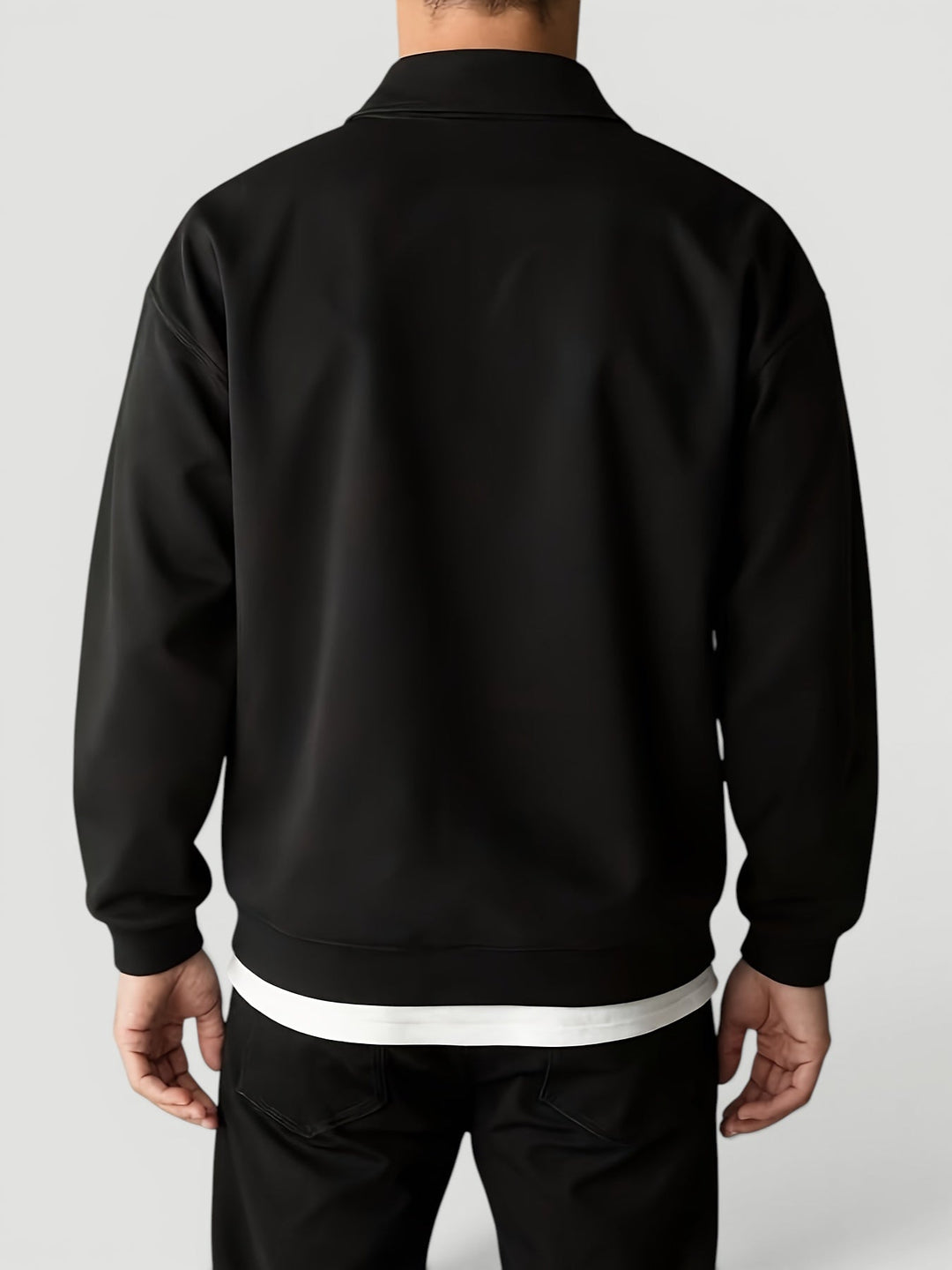 Everyday men's lightweight quarter zip pullover sweater, perfect for comfortable versatile layering.