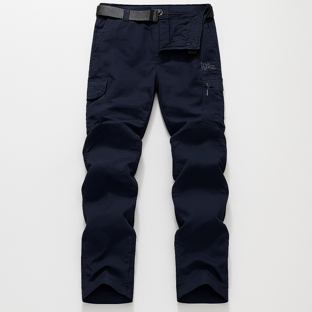 Stylish men's lightweight cargo pants with quick-dry fabric, perfect for outdoor activities & comfortable travel.