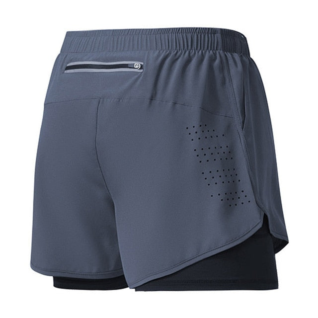 Men's lightweight quick-drying running shorts in black, ideal for workouts, gym, and active sports.