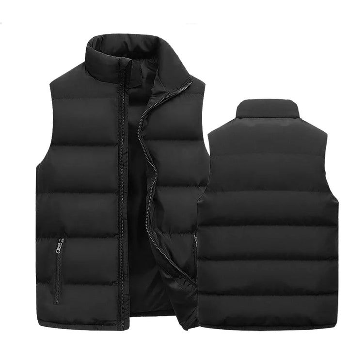 Stylish men's quilted vest, ideal for layered seasonal wear & casual outings. Comfortable sleeveless jacket.
