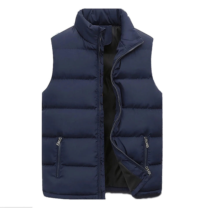 Versatile men's quilted vest, perfect for layering as outerwear or casual style. Lightweight & comfortable.