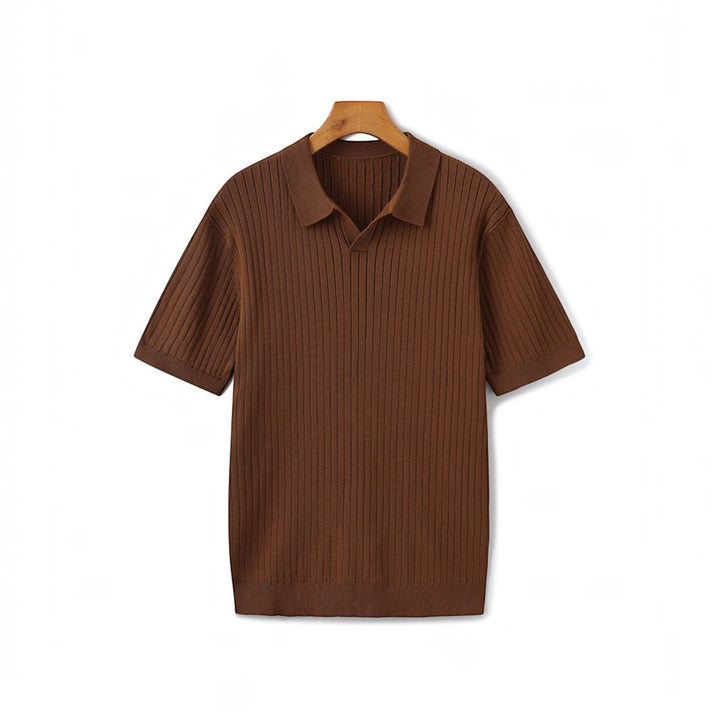 Sophisticated short sleeve men's polo, perfect for casual summer wear.