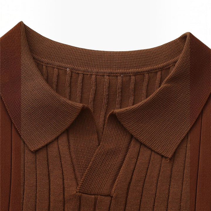 Lightweight ribbed men's polo, perfect for everyday summer comfort & style.