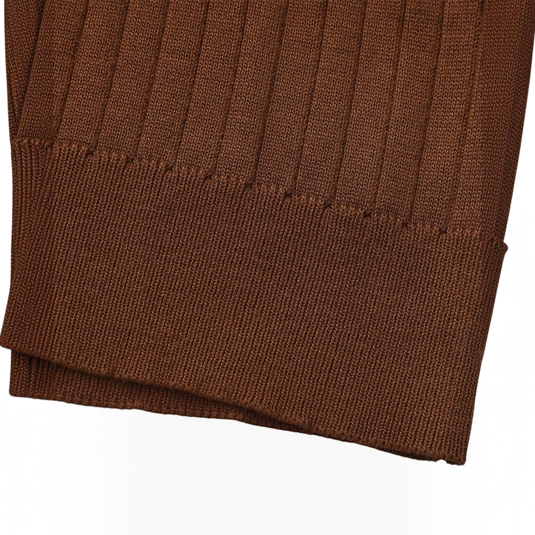 Short sleeve men's ribbed polo, offering sophisticated & casual summer style.