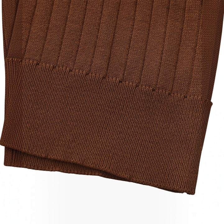 Short sleeve men's ribbed polo, offering sophisticated & casual summer style.
