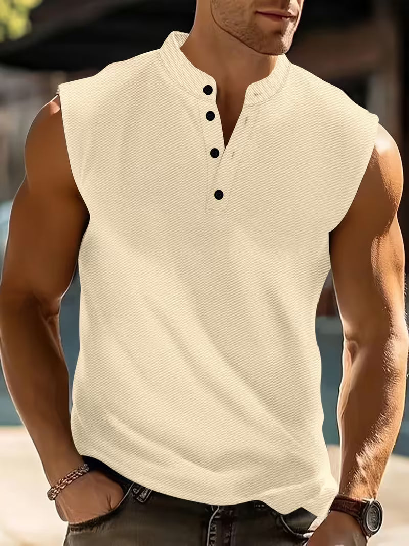 Soft, lightweight men's sleeveless top, providing ultimate comfort for any casual or active summer activity.