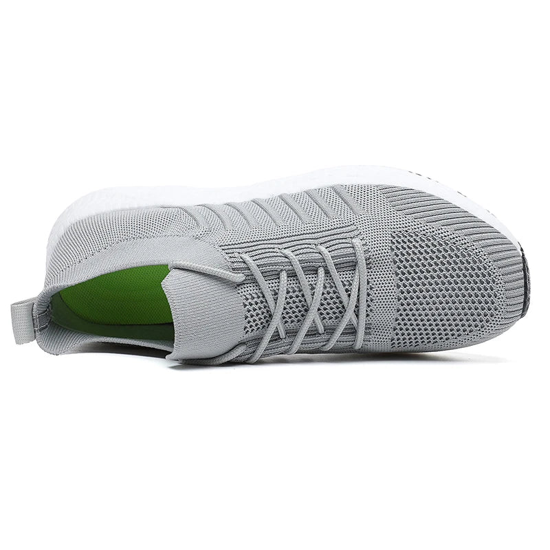 Detailed view of the sole on men's comfortable athletic trainers.