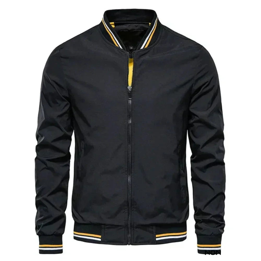 Casual men's summer bomber jacket, lightweight and breathable. Perfect stylish outerwear for men.