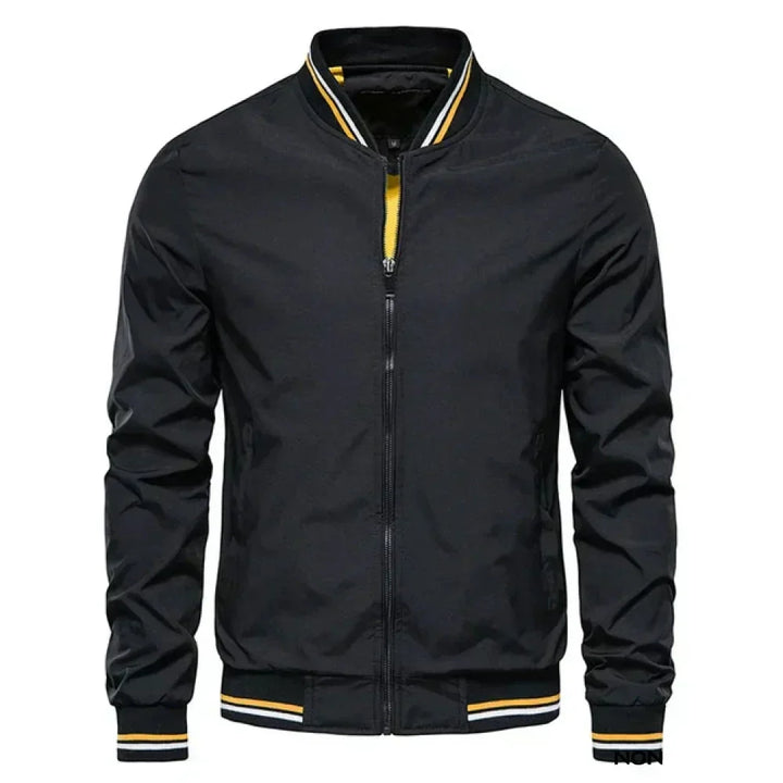 Classic men's lightweight bomber jacket, ideal for summer fashion. Versatile casual outerwear for men.