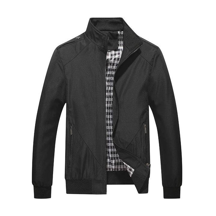 Stylish men's lightweight bomber jacket, perfect for summer & spring. Comfortable zip-up casual outerwear.