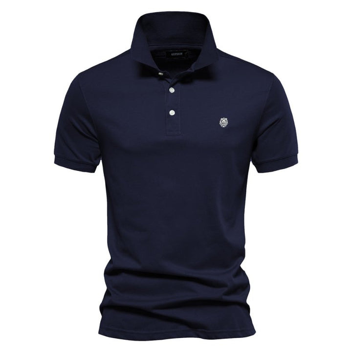 Stylish men's short sleeve polo shirt, versatile for casual fashion & everyday summer outfits.