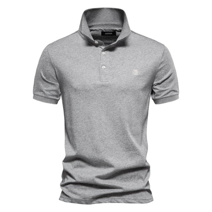 Trendy men's summer polo shirt, a breathable and stylish addition to any casual fashion wardrobe.