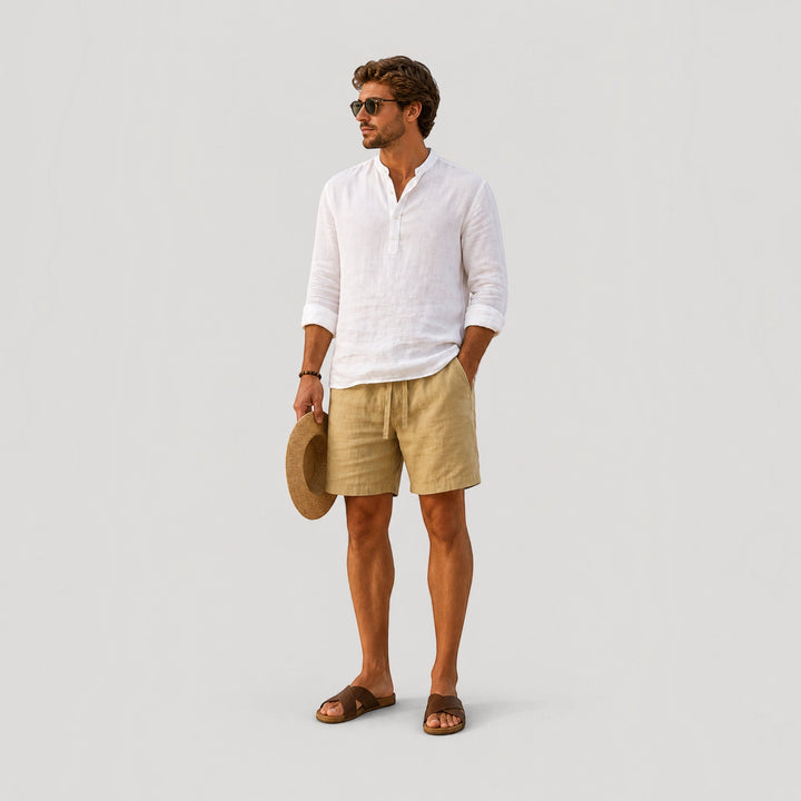 Men's lightweight summer shorts, comfort fit for casual everyday wear in warm weather.