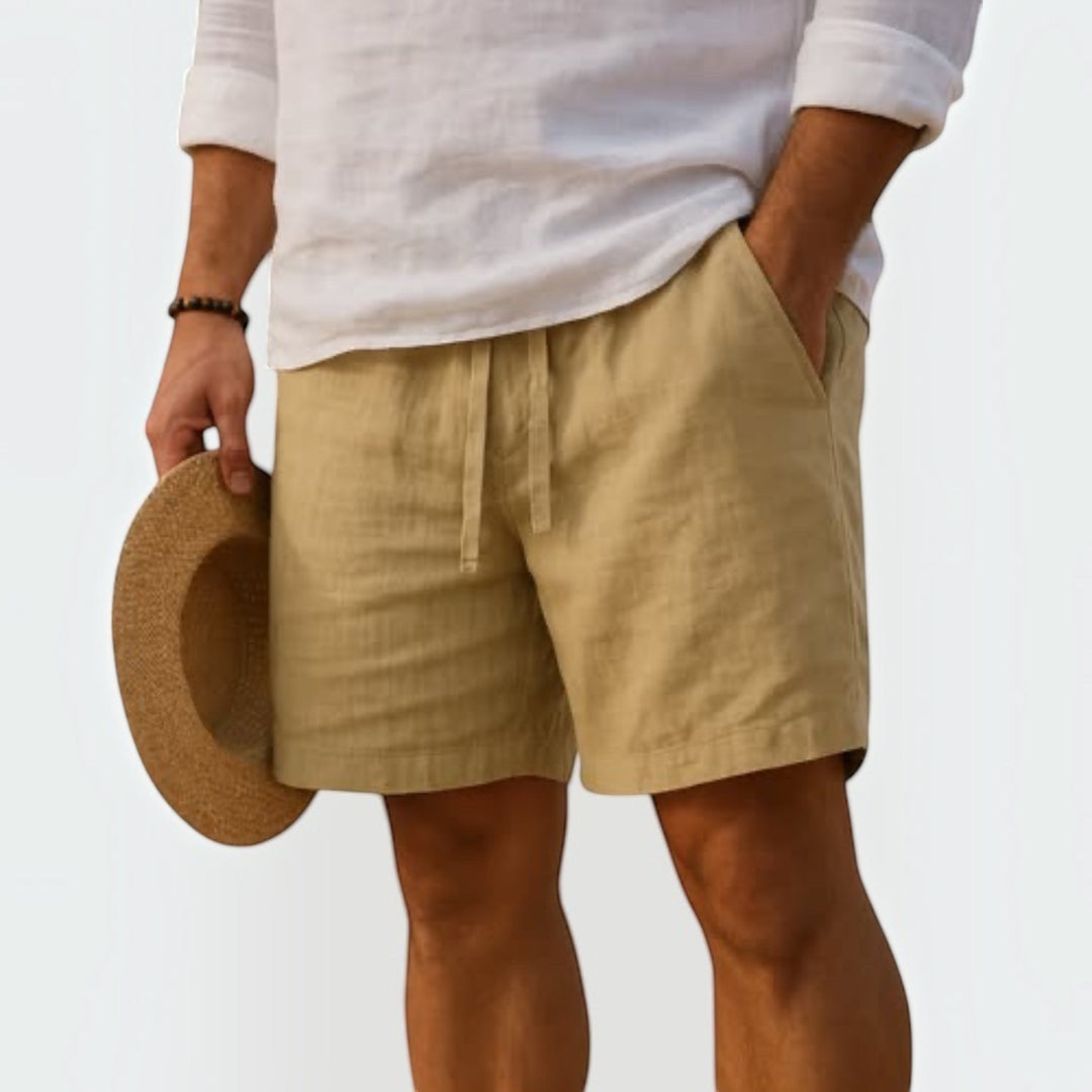 Comfortable men's casual shorts, designed for everyday wear and travel during warm seasons.