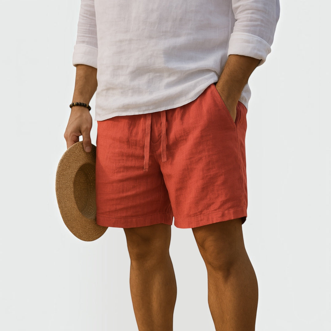 Grey men's comfort fit shorts, ideal for warm weather adventures and relaxed everyday style.