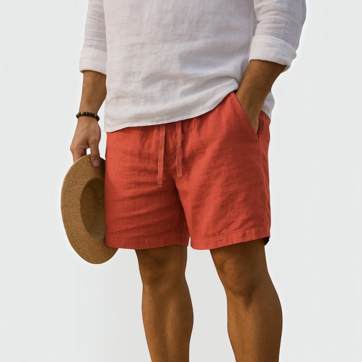 Grey men's comfort fit shorts, ideal for warm weather adventures and relaxed everyday style.