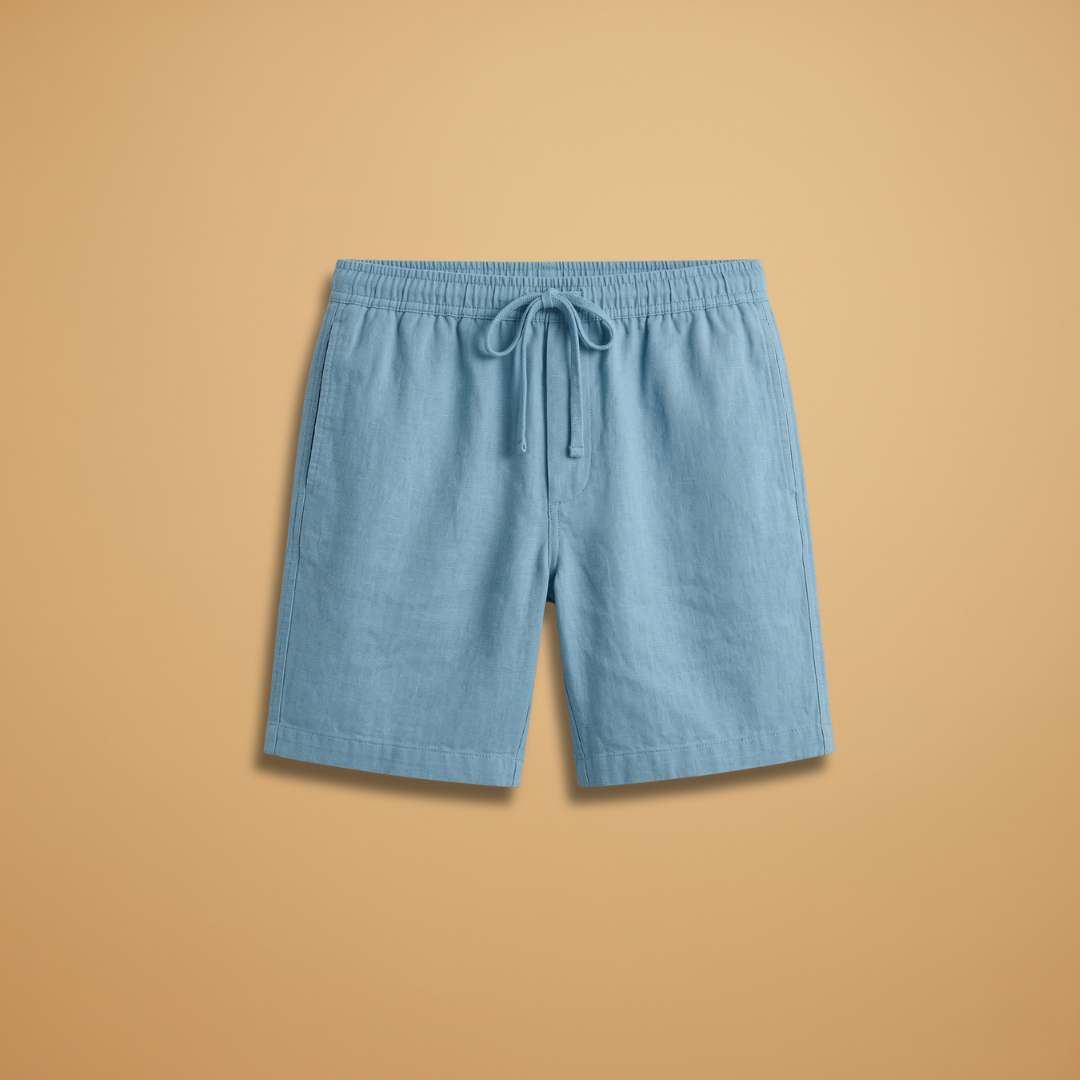 Men's lightweight summer shorts with adjustable drawstring for warm weather comfort.