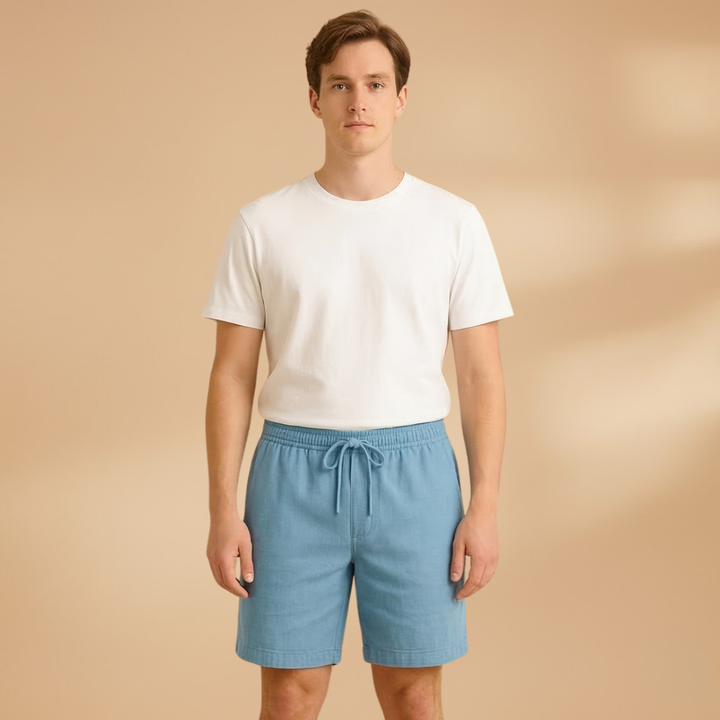 Casual men's drawstring shorts, perfect for relaxed summer everyday wear.