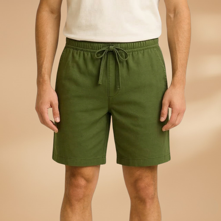 Men's lightweight summer shorts, featuring adjustable drawstring, pockets, and relaxed fit.