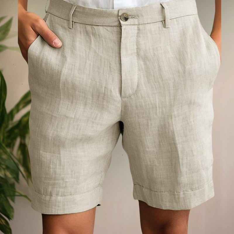 Men's lightweight tan chino shorts for ultimate summer comfort. Perfect for casual warm-weather style.