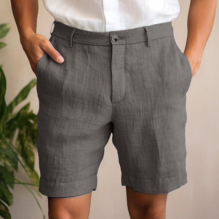 Stylish men's blue chino shorts, ideal for casual summer fashion and everyday comfort.