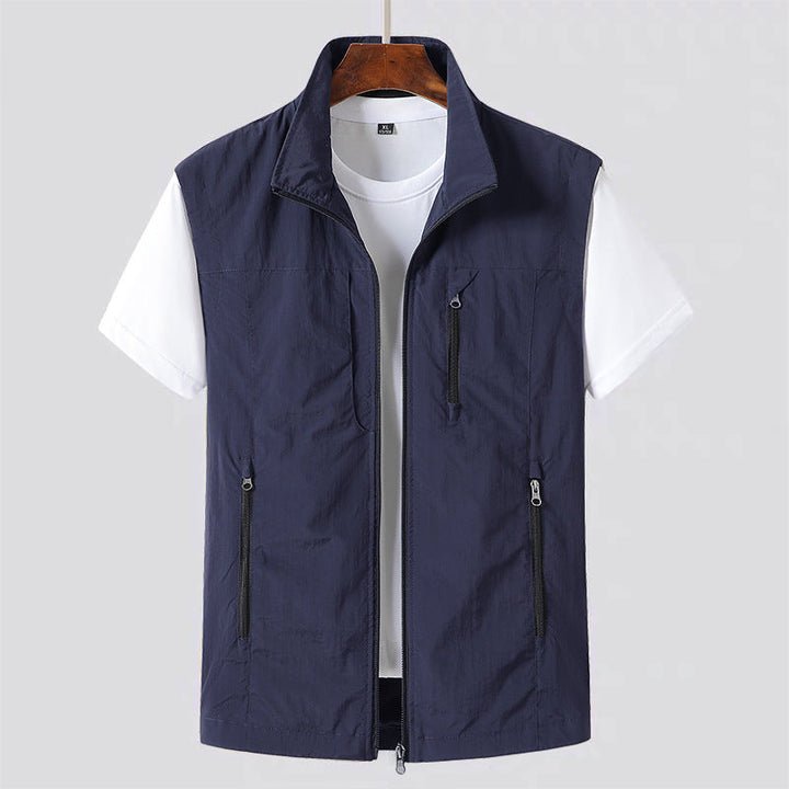 Versatile men's utility gilet vest, lightweight and breathable, excellent for layering or outdoor activities.