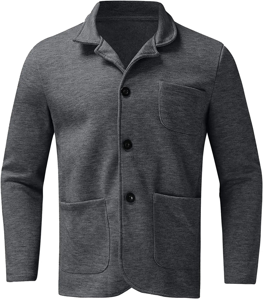 Lightweight men's blazer, a versatile choice for casual elegance. Equipped with multiple useful pockets.