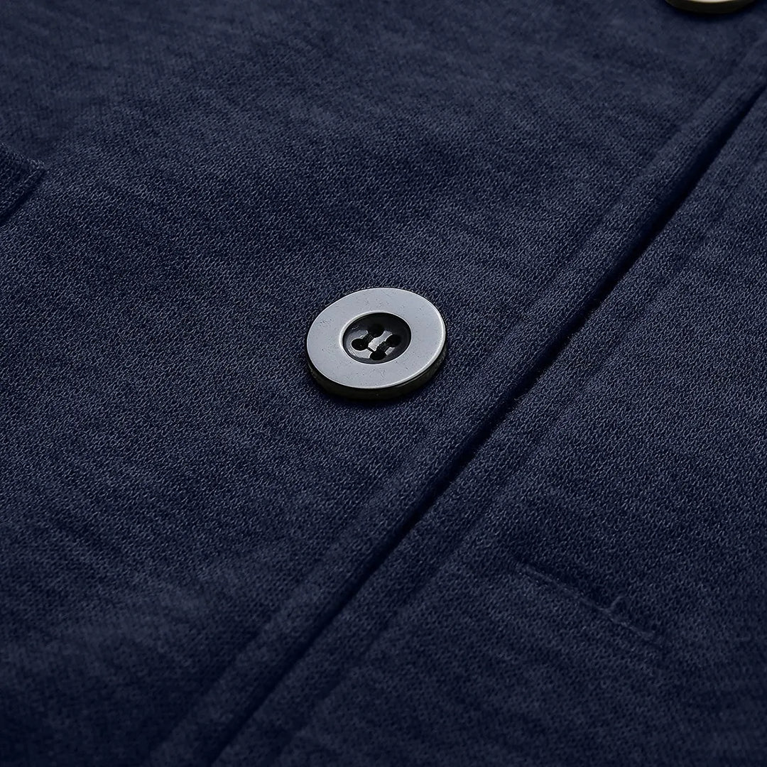 Men's fashion essential: a lightweight versatile blazer with pockets, great for achieving a layered look.