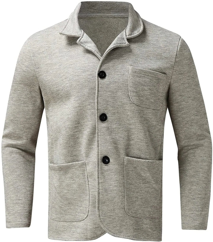 Stylish men's lightweight blazer, perfect for a versatile smart casual or layered look. Features handy pockets.
