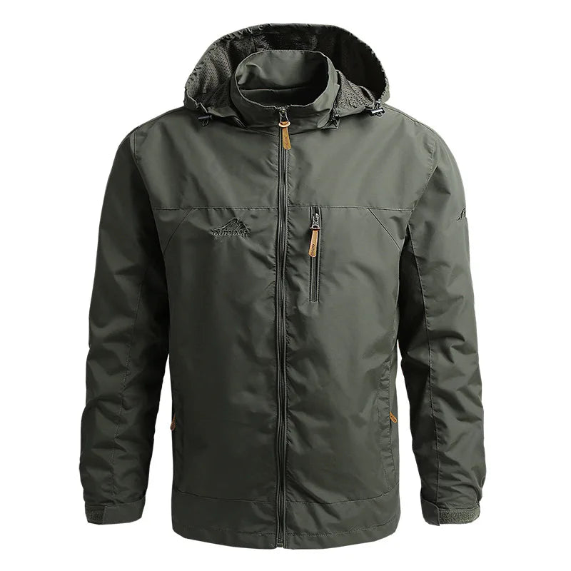 Stylish men's spring/autumn windbreaker, lightweight and waterproof for versatile casual outerwear.