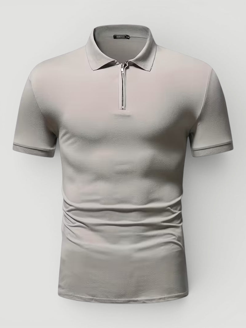 Men's casual zip polo, a soft and lightweight top for effortless everyday fashion.