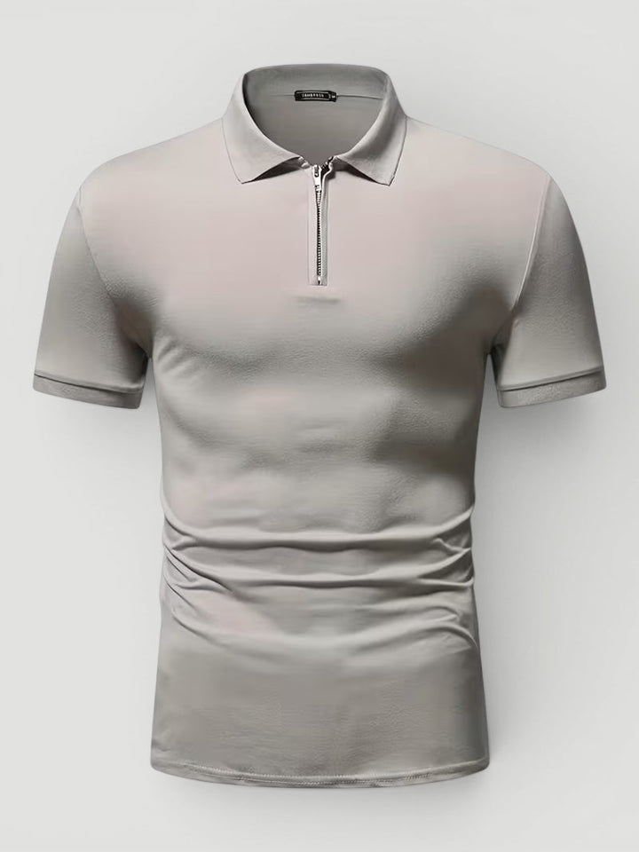 Men's casual zip polo, a soft and lightweight top for effortless everyday fashion.