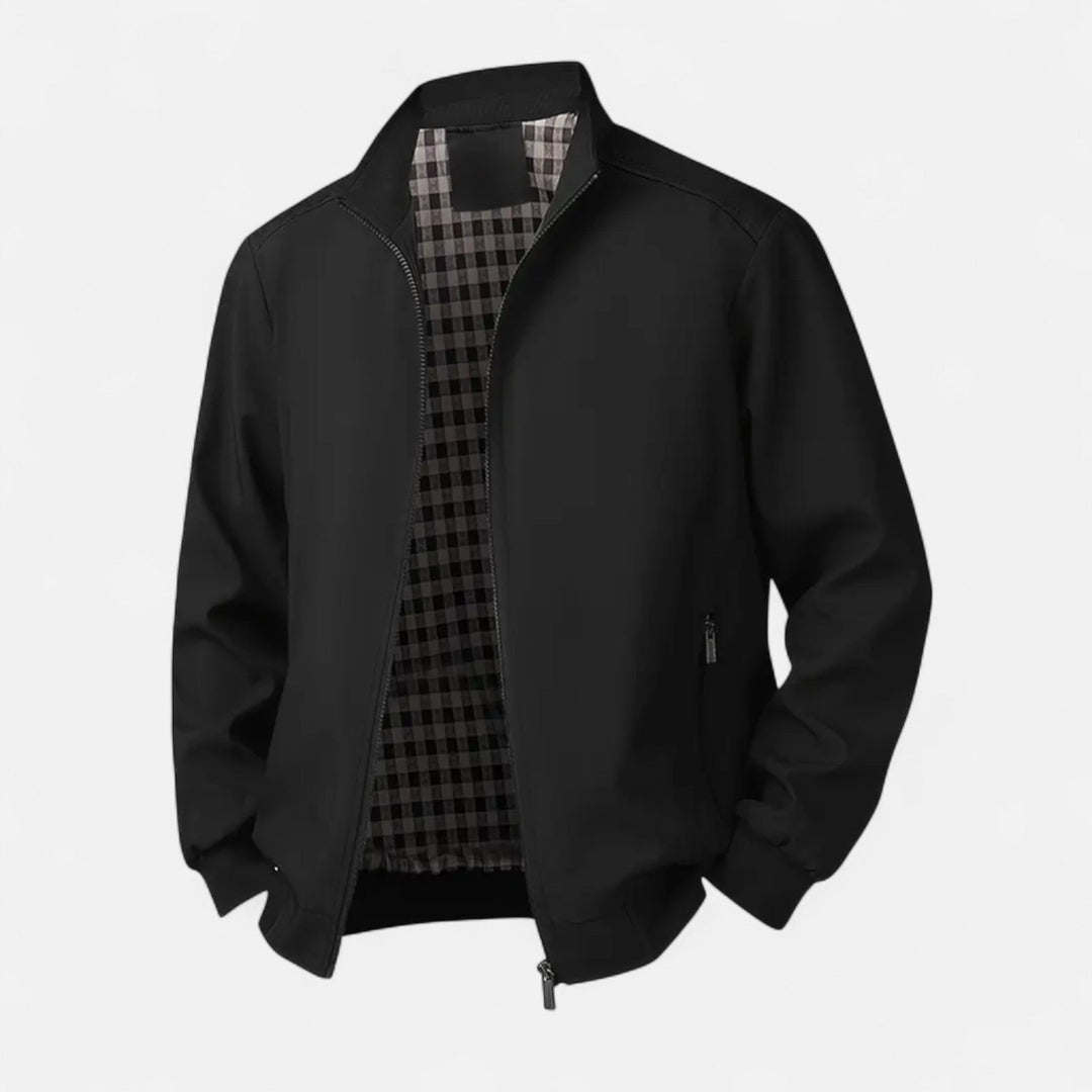 Practical men's lightweight zip-up jacket for everyday wear. Ideal casual outerwear for spring & autumn comfort.
