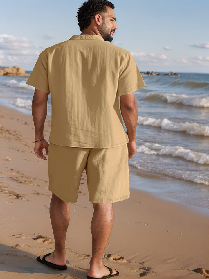 Men's fashion forward linen-look set for spring and summer.