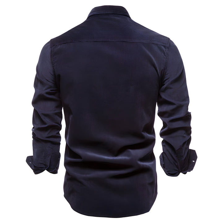 Durable men's long sleeve shirt with convenient cargo pockets for outdoor adventures.