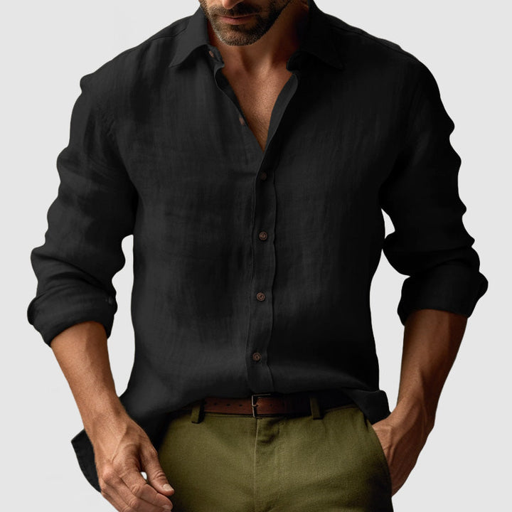 Stylish men's button-down long sleeve shirt, featuring a comfortable regular fit for modern casual wear.