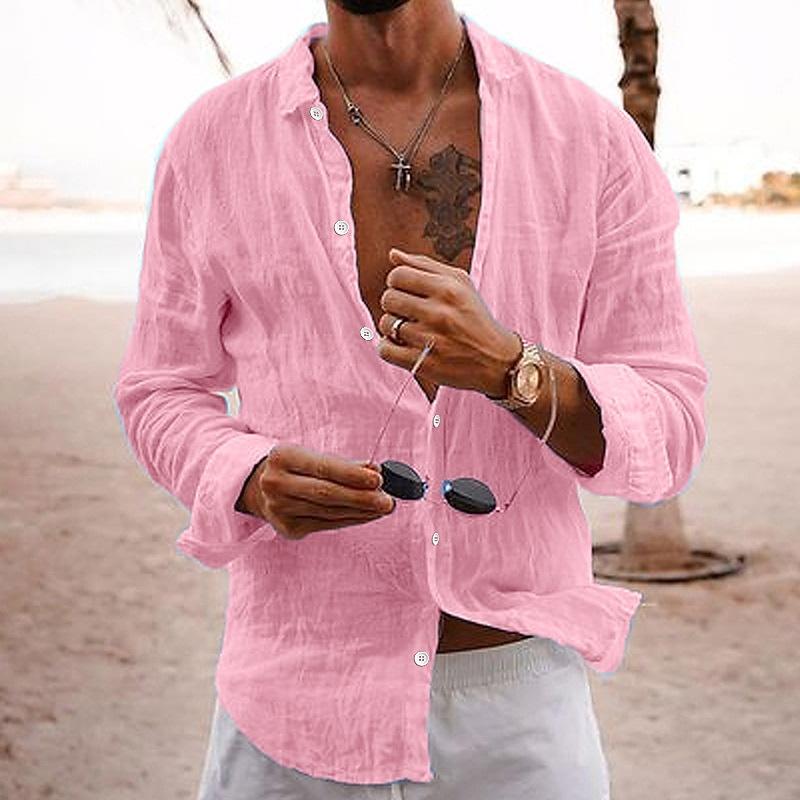 Lightweight and breathable long sleeve shirt for men's summer style
