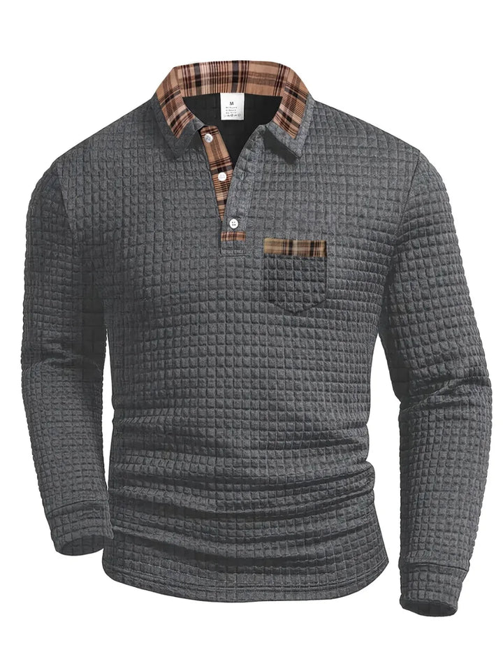Shop our collection of men's long sleeve checked polo shirts.