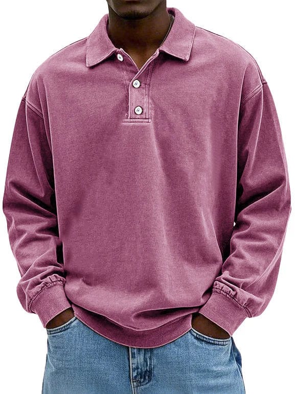 Men's wardrobe essential: a smart-casual polo shirt in a deep navy color.