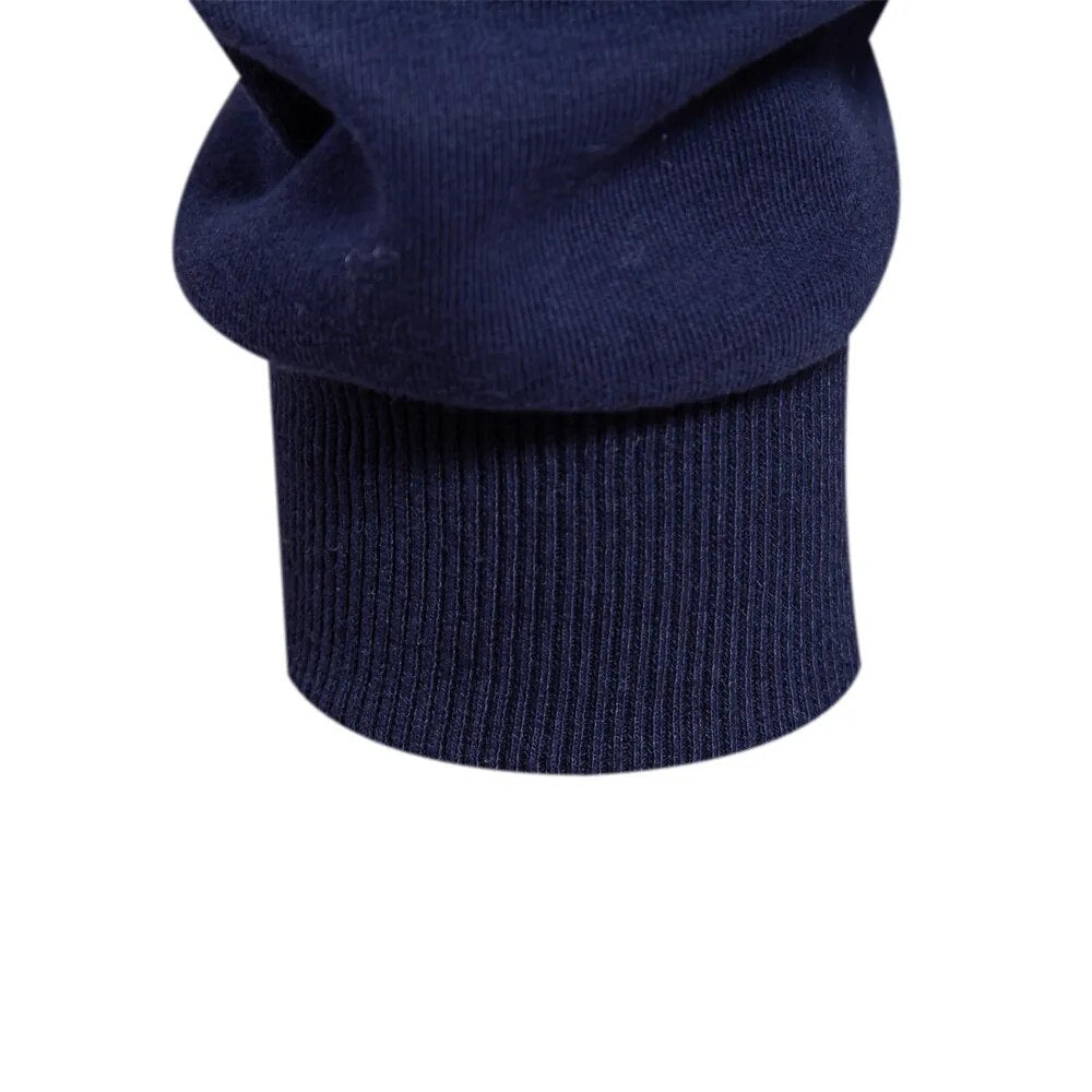 Versatile men's long sleeve sweatshirt with a contrast collar, perfect for comfortable smart casual looks.