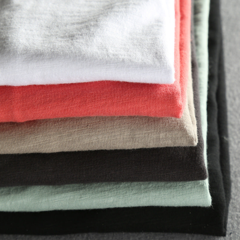 Comfortable men's long sleeve textured crew neck shirt with a relaxed straight fit, perfect for versatile casual styling.