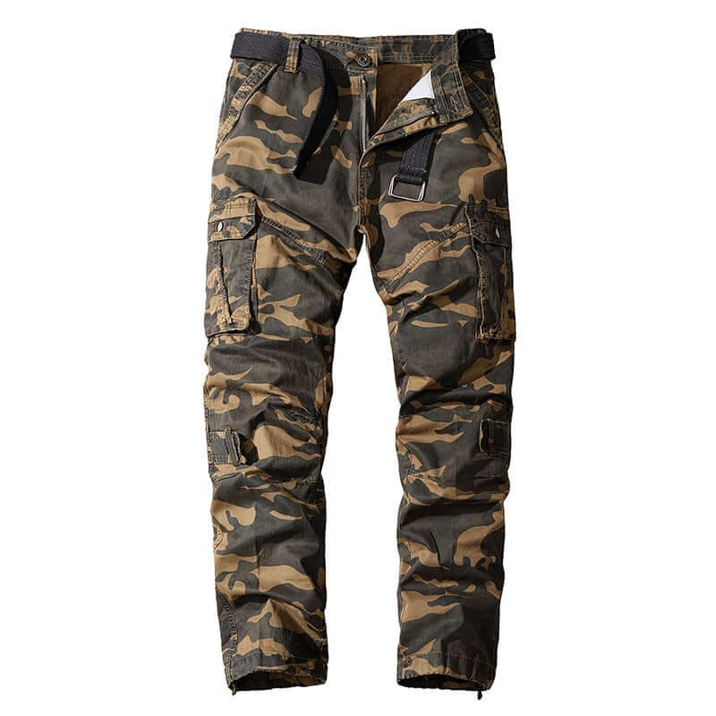 Durable men's loose fit cargo trousers, perfect for outdoor activities, utility & everyday urban adventures.