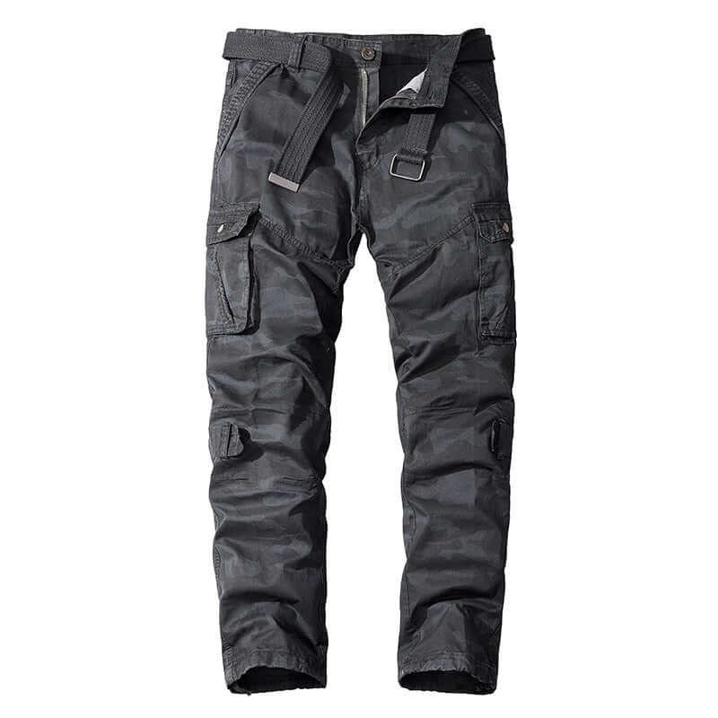 Stylish men's loose fit cargo pants in a neutral tone, blending utility features with casual, comfortable fashion.