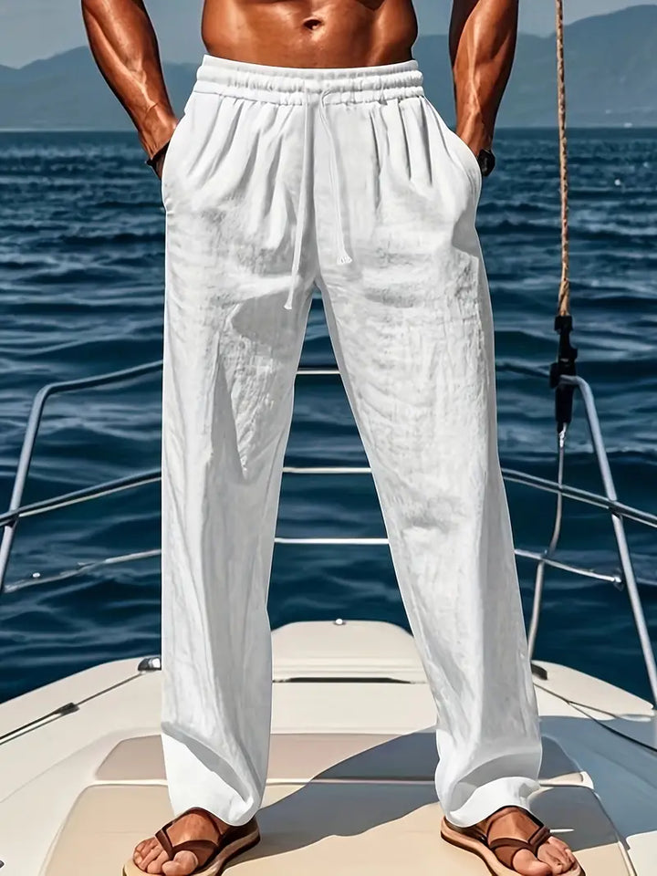 Men's loose fit casual pants, comfortable & stylish for everyday wear. Perfect relaxed fit summer fashion.