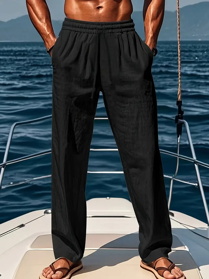 Versatile men's relaxed fit casual pants, ideal for comfort & style. Loose fit for everyday men's fashion.