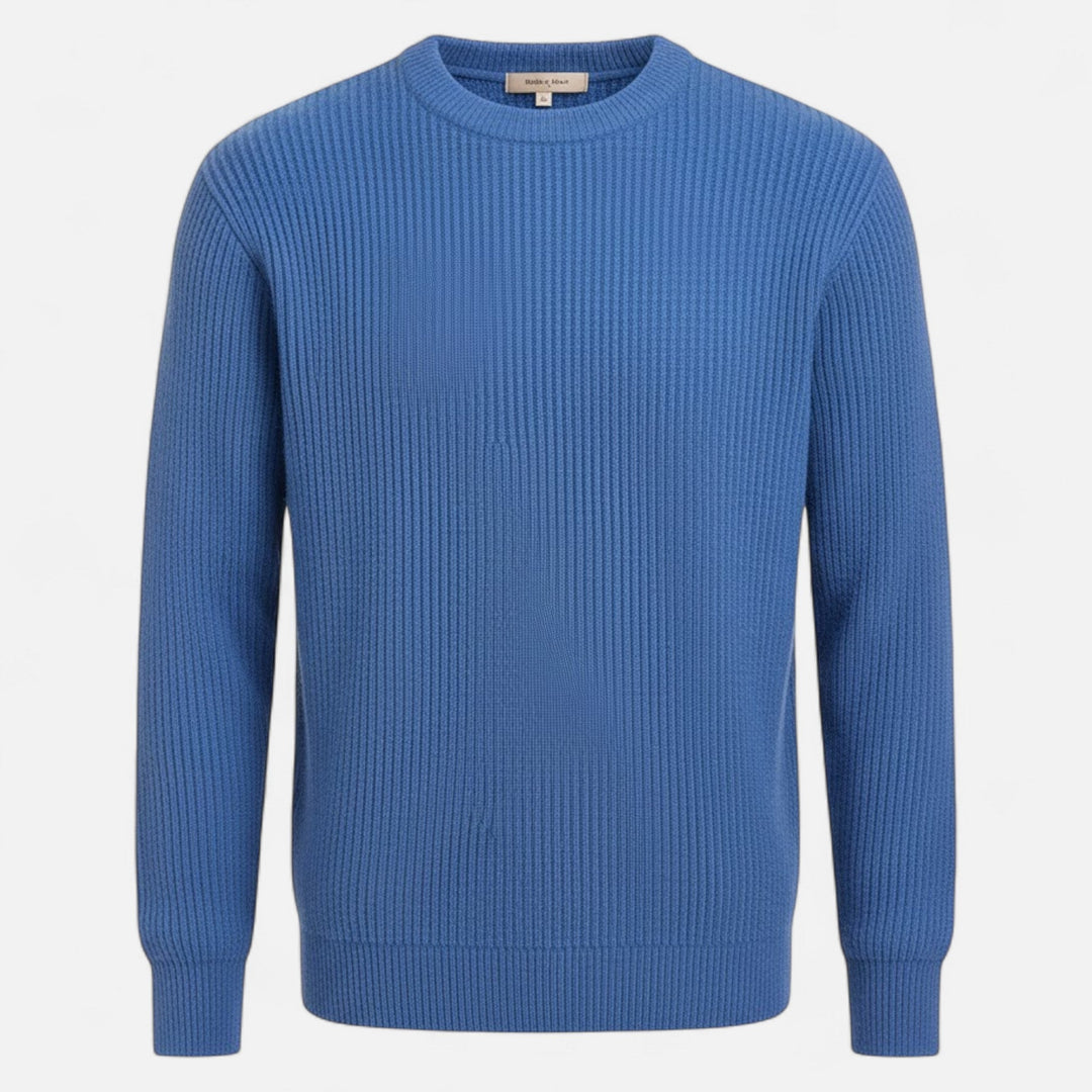 Cozy men's loose fit pullover sweater. Warm Korean style knit perfect for autumn & winter comfort.