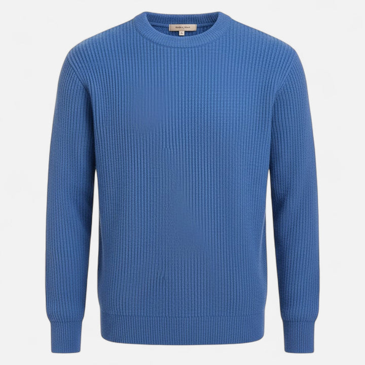 Cozy men's loose fit pullover sweater. Warm Korean style knit perfect for autumn & winter comfort.
