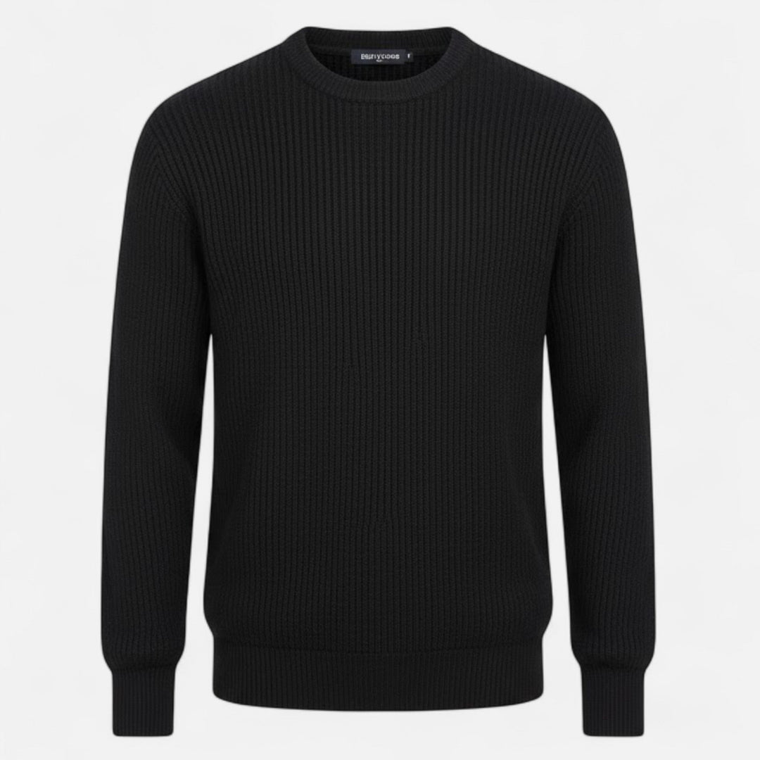 Men's casual loose fit sweater for everyday comfort. Warm Korean style pullover for winter season.