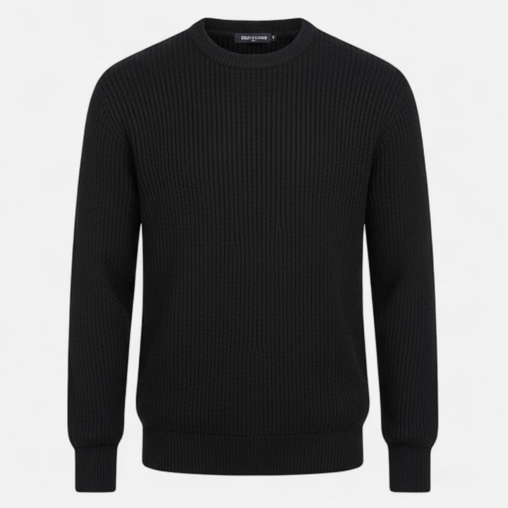 Men's casual loose fit sweater for everyday comfort. Warm Korean style pullover for winter season.